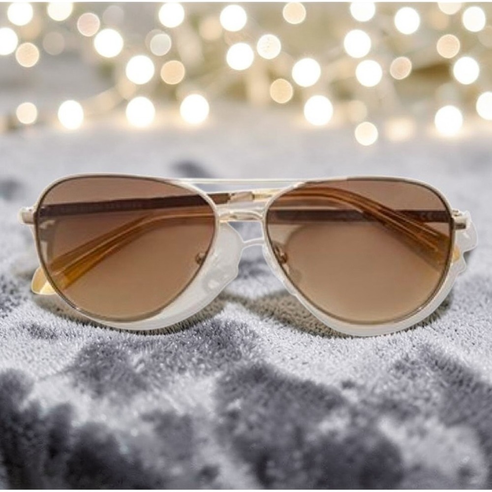 Kate Spade Women's Emmaline/S J5GHA Gold Aviator Sunglasses NEW IN BAG $129 MSRP - Picture 3 of 10